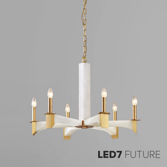 Loft Industry Modern - Frozen Salt Chandelier